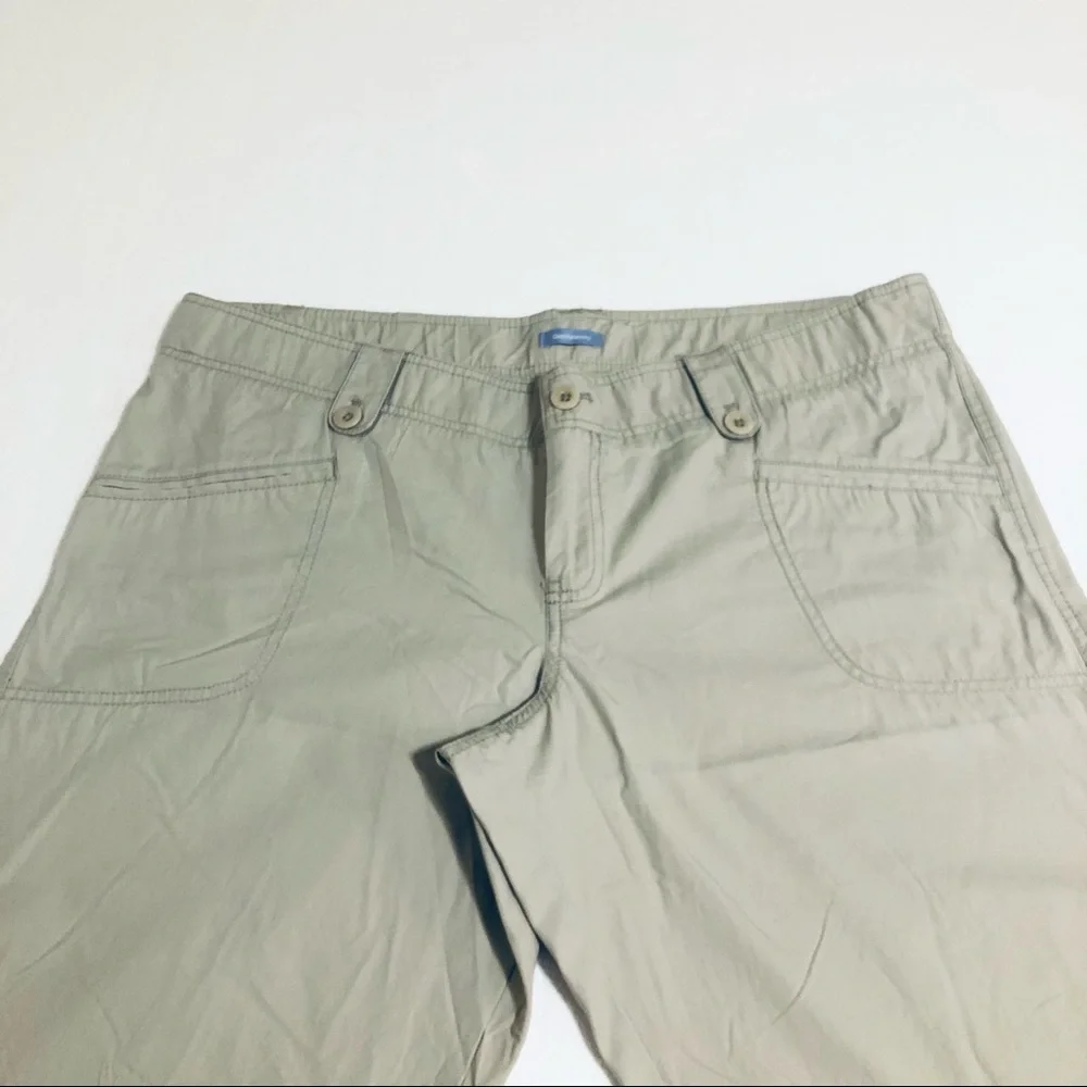 Gap Maternity Khaki Pants Rolls Up Convertible Capri Women’s Size 16 - Picture 6 of 10